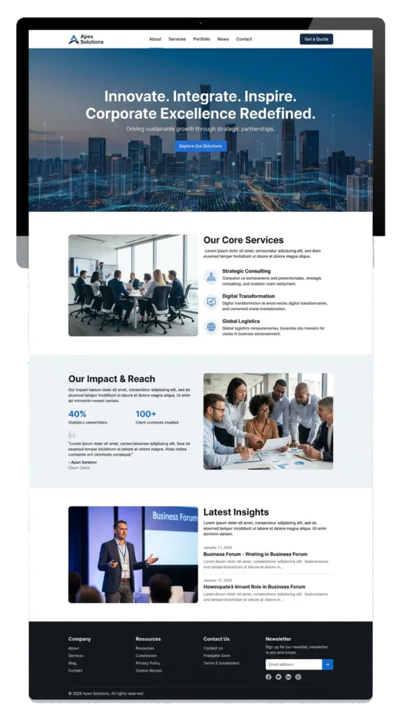 Business and Corporate Websites