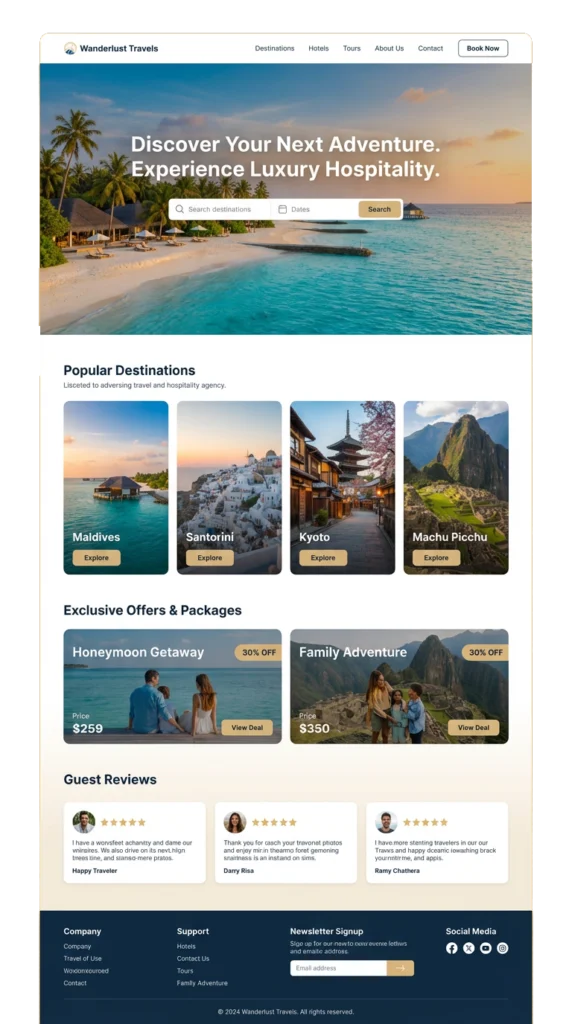 Travel and Hospitality Websites